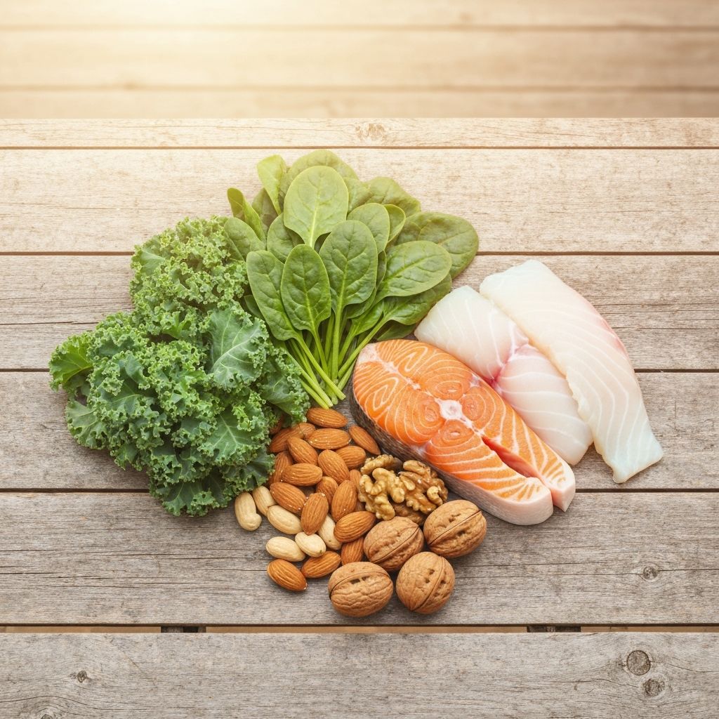 Nutrient-rich foods on display